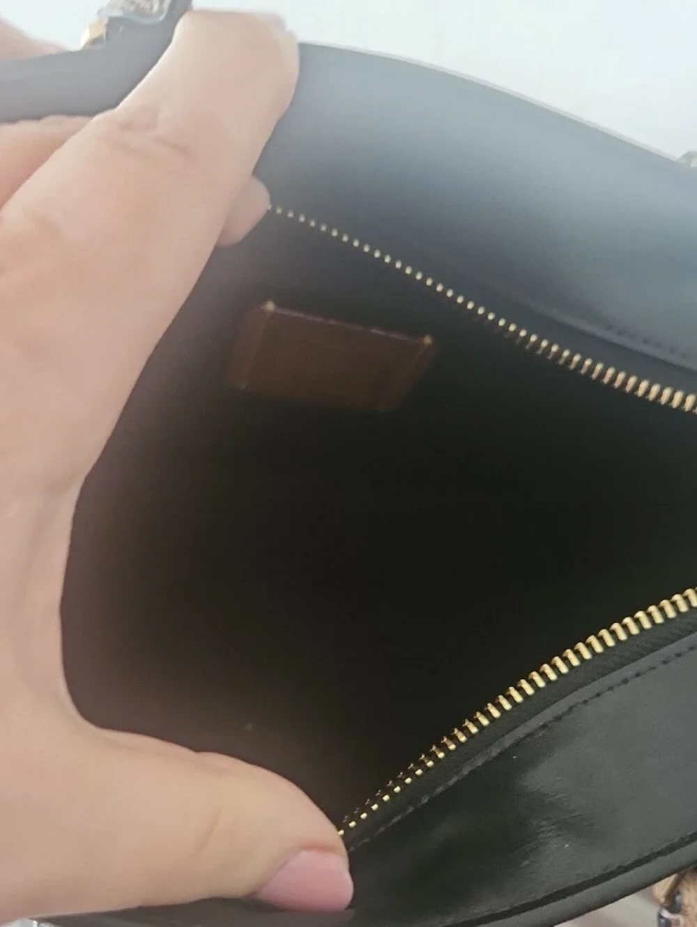 Coach Brown and Gold Small Satchel with Removable Strap